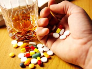 Antibiotiques et effets de l'alcool de la combinaison